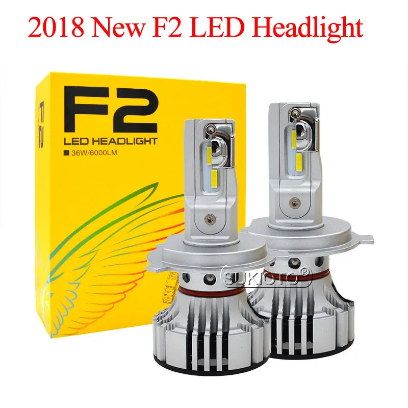 SUKIOTO H7 H4 LED Headlight Bulb Auto Car Headlight H7 H11 H1 HB3 HB4 H4 HiLow Beam 12V 72W 3000K 6500K White LED Fog Lamp Bulb (2)