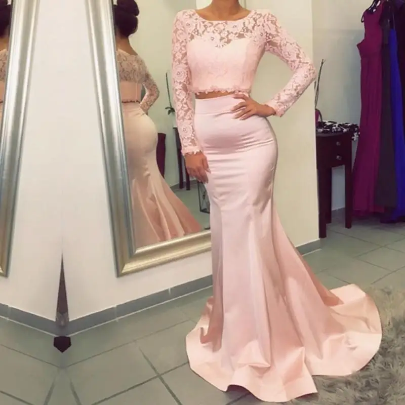 

Formal Peach Pink Satin Mermaid Skirts For Women To Birthday Party Long Female Adult Long Skirt Custom Made 2018 Saia Longa