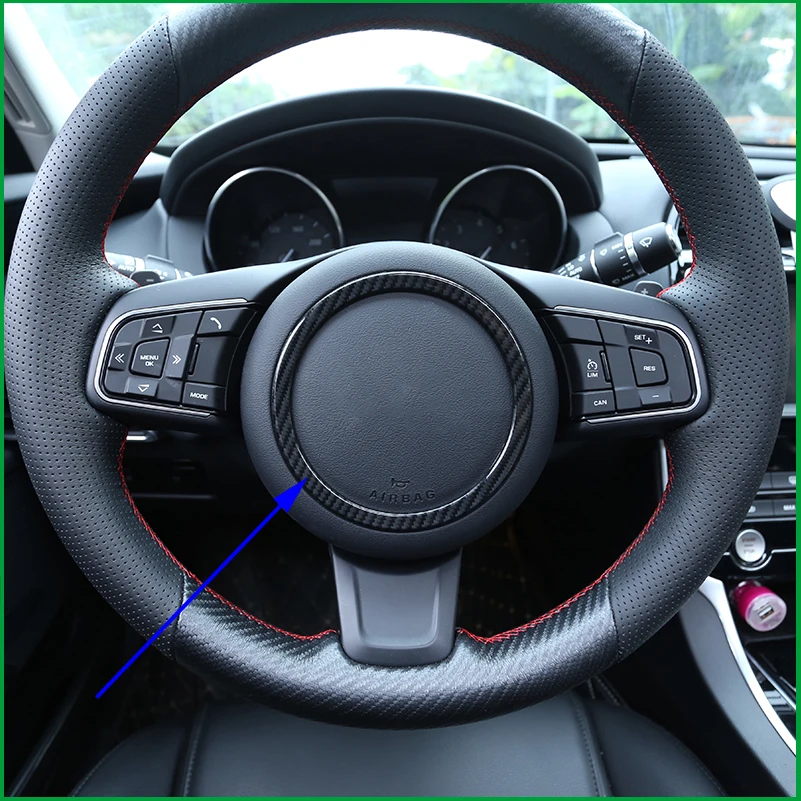 Us 21 5 14 Off For Jaguar F Pace Xe Xf F Type 2016 2017 2018 Steering Wheel Car Logo Frame Ring Sticker Cover Trim Car Styling Auto Parts In