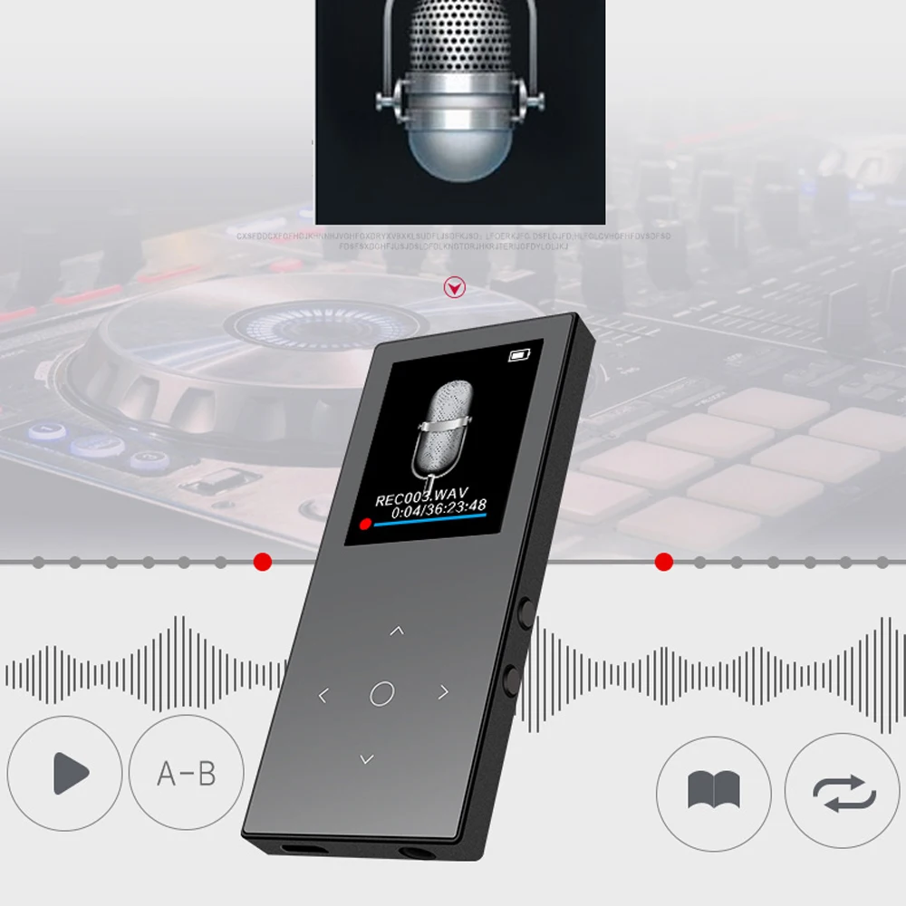 MP3-плеер Bluetooth 8 Гб металлический Бенджи К8 сенсорный экран 1," экран без потерь звук FM радио Диктофон muisc mp3-плеер