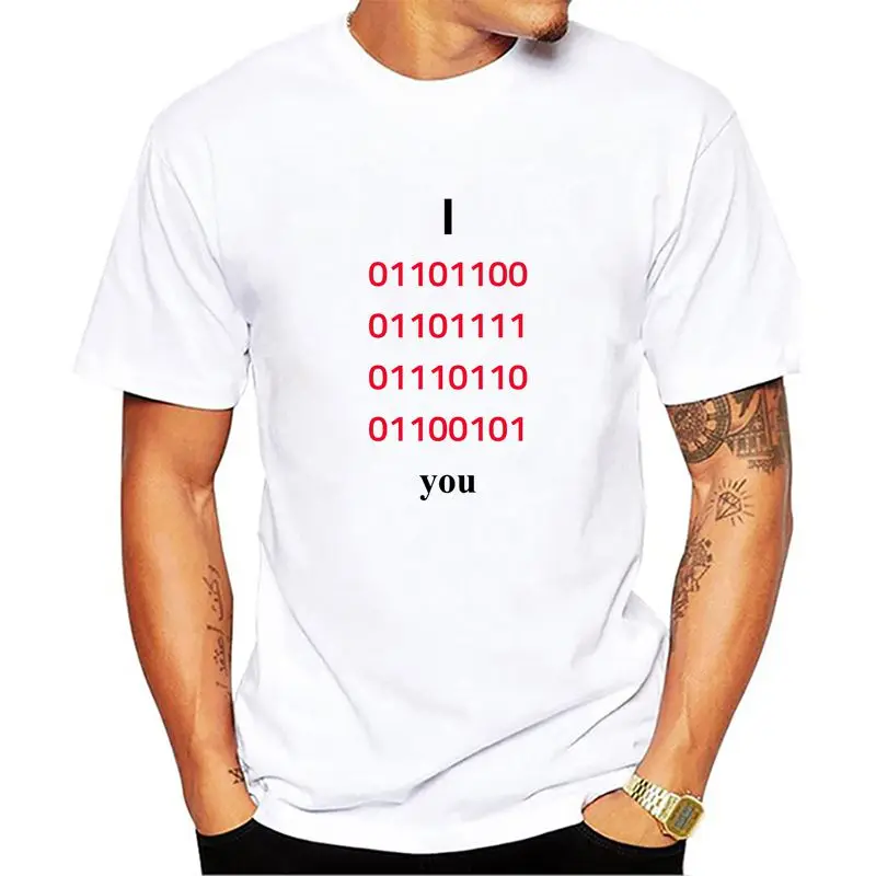 Программист geek binary ASCLL творческий футболка Забавный взрослых печатных Мужская С