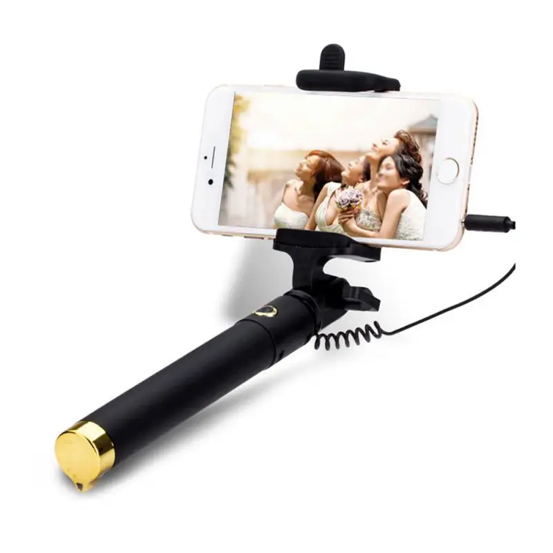 

Universal Mobile Phone Wired Selfie Stick Tripod Monopod With Camera Button For iPhone/SamSung/HuaWei/Xiaomi Smartphones