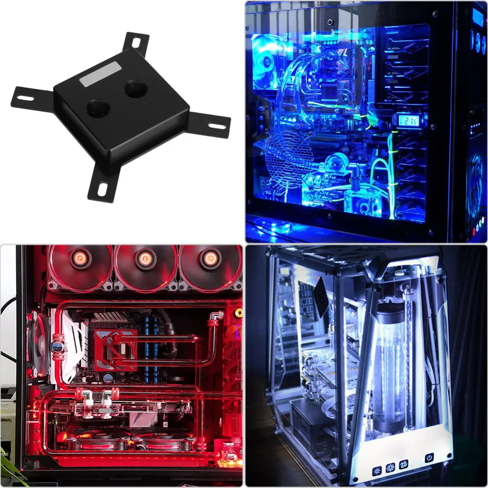 G1/4 موضوع الكمبيوتر مياه التبريد GPU Waterblock CPU المبرد برودة ل إنتل LGA 1150 1151 1155 1156