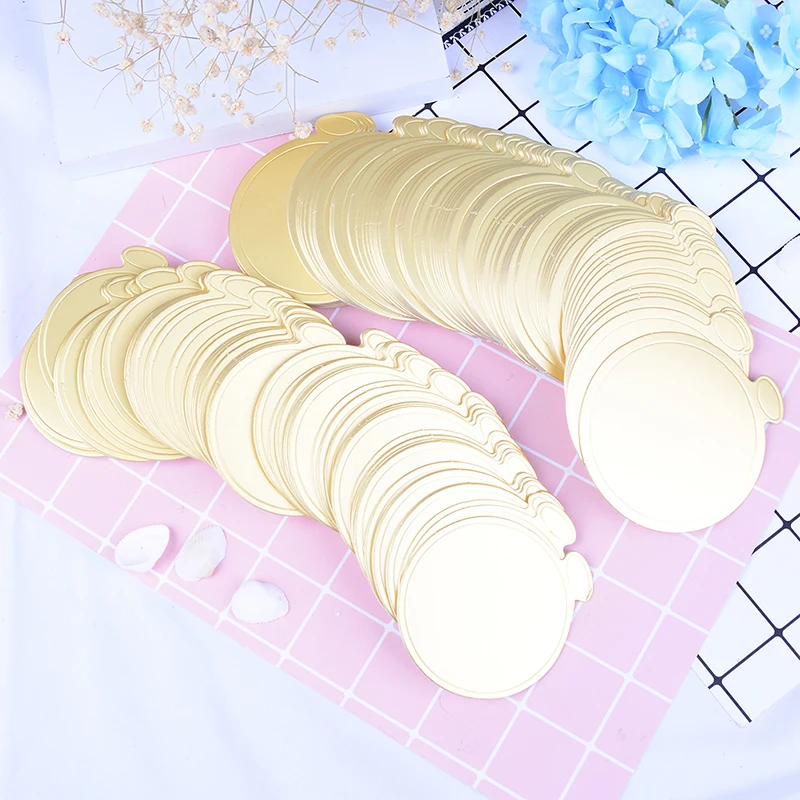

100PCS/Pack Round Cake Base Disposable Paper Coasters Practical Cupcake Board Portable Serve Bases for Cake