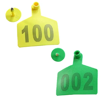 

100 Pcs Livestock Cattle Pig Ear Tag with Words Numbers 001-100 Farm Animal Ear Lasers Cattle Pig Identification Farm Tools VC