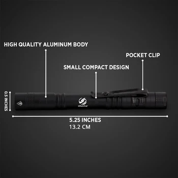 Pen Light Mini Portable LED Flashlight 1000 lumens 1 Switch Mode led flashlight For the dentist and for Camping Hiking Out 2