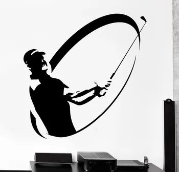 

Golfer Wall Sticker Sport Golf Player Club Vinyl Decal for Window Furniture Single-piece Package Modern Mirage of Beauty Plastic
