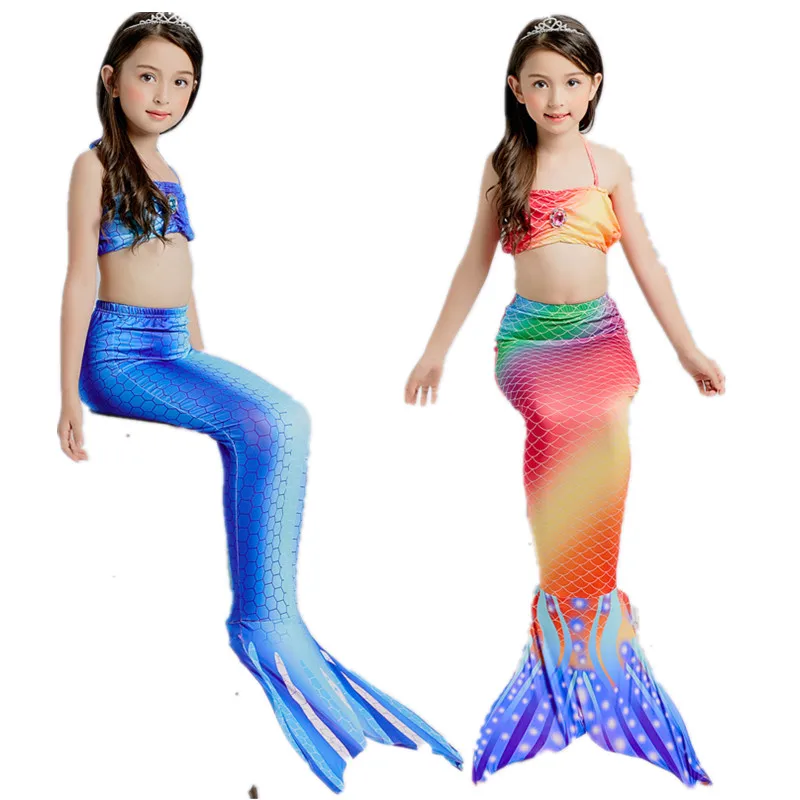 Tprpco Halloween Girl Mermaid Tail Costume Princess Ariel Swimwear Bikini Soft Children Kid Girl Beach Dress Nl106 Modern Design Mother & Kids