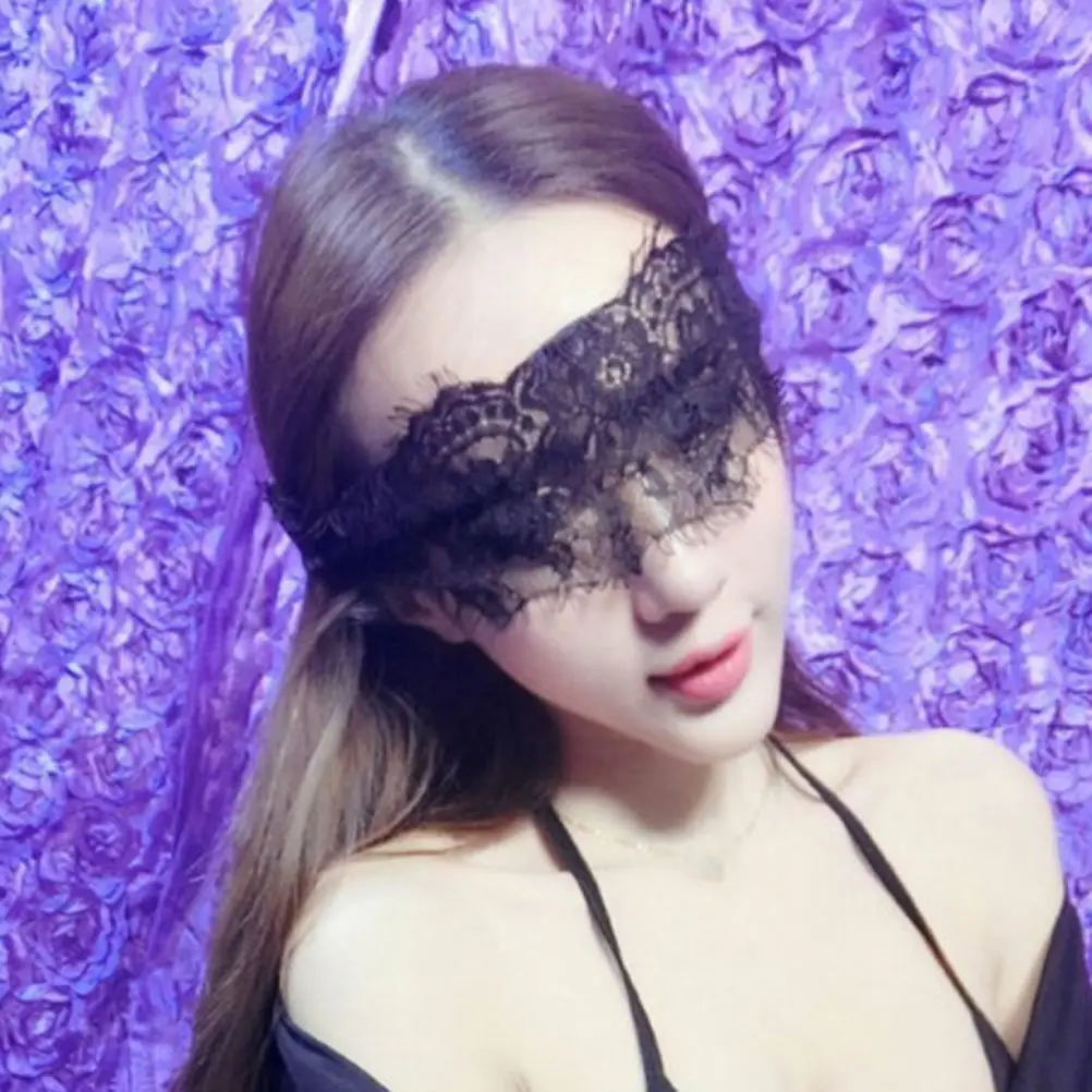 Новые женские эротические черные сексуальные кружевные маски наручники с