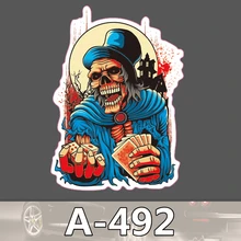 A-492 Schädel Wasserdicht Mode Kühle DIY Aufkleber Für Laptop Gepäck Skateboard Kühlschrank Auto Graffiti Cartoon Aufkleber