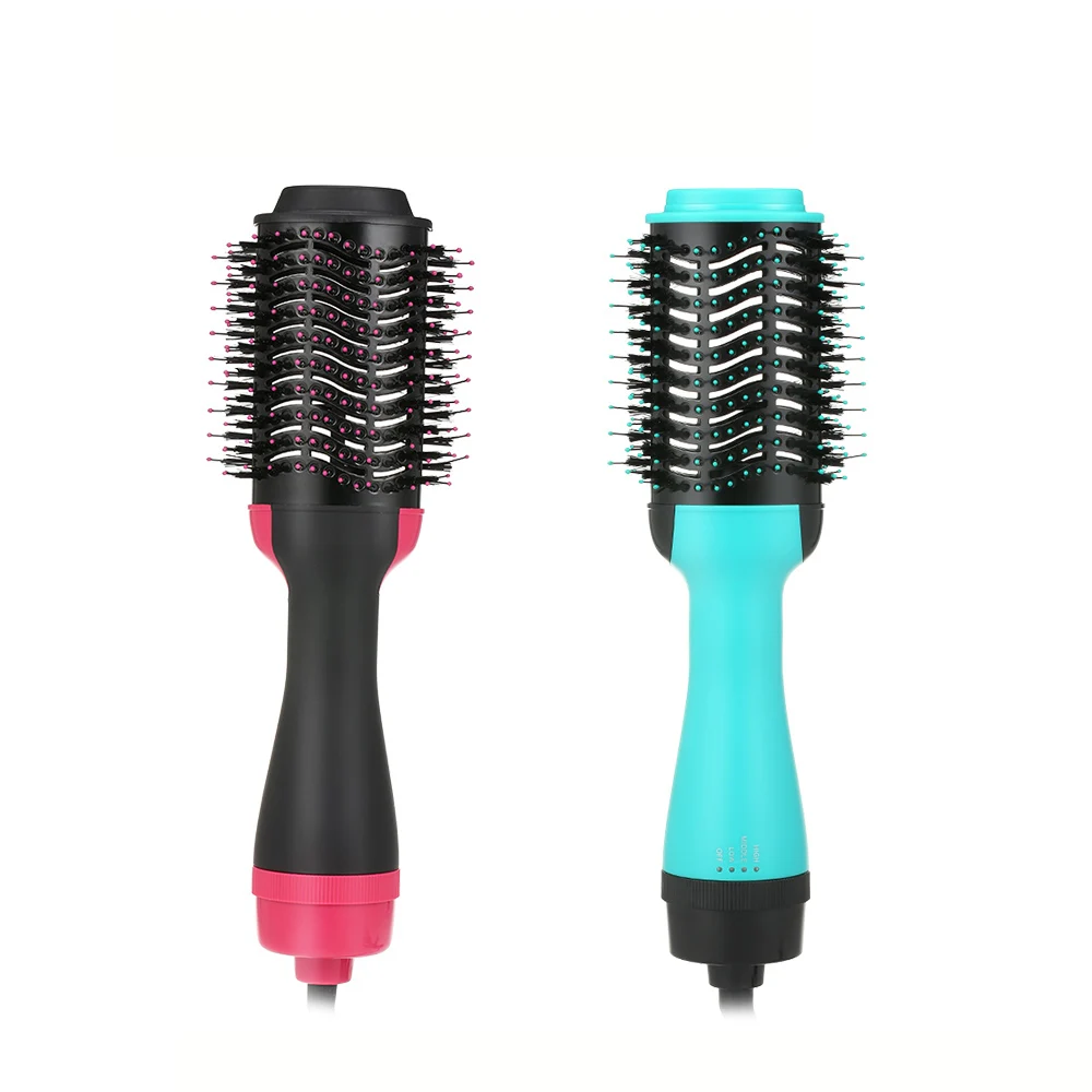 

2 in 1 Negative Ions Hair Dryer Curler Straightener Hot Air Hair Brush Volumizer Salon Styler Roller Comb Curling Flat iron