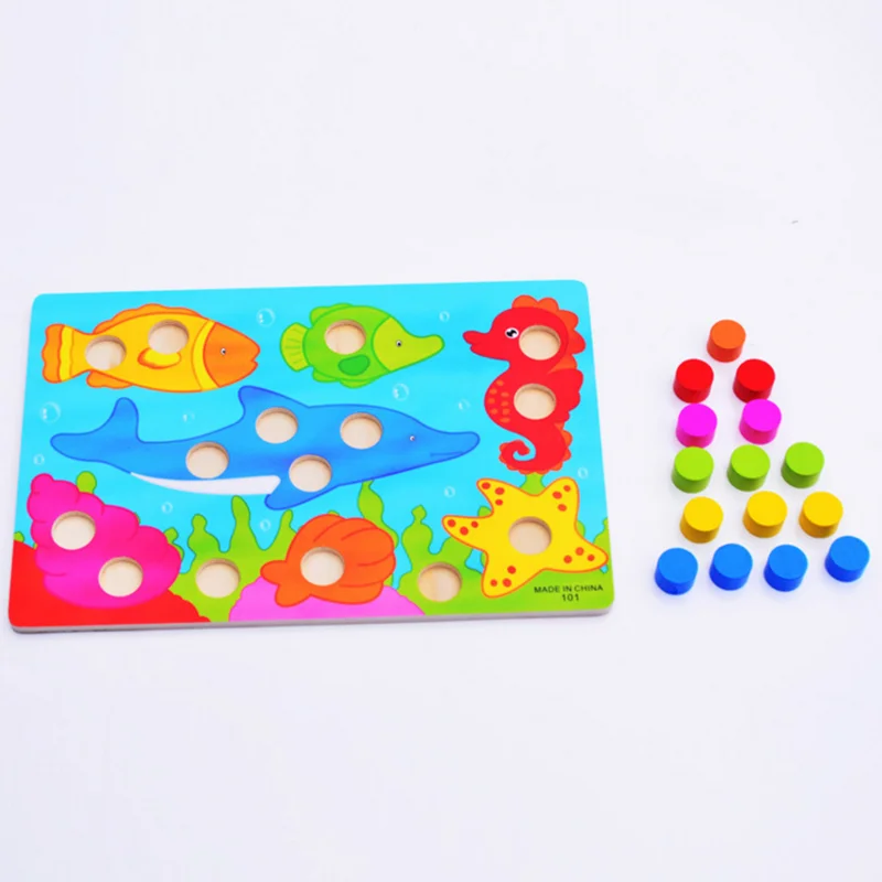 

Board Games for Children Color Cognition Montessori Educational Games for Kids Wooden Card Game Color Match Funny Games Toys New