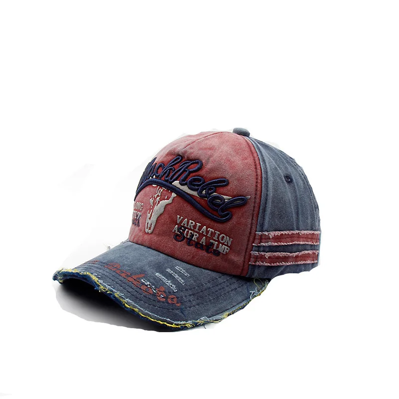 2018 г. новые винтажные промывают бейсбольная кепка патч с надписью «Dad Hat ковбой cap Защита от солнца Шляпа Кости Snapback Basecap шляпы Шапки мужчины