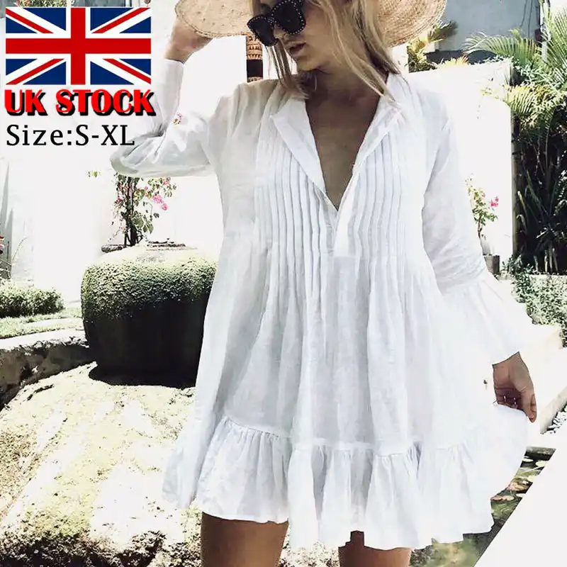 white beach dress uk