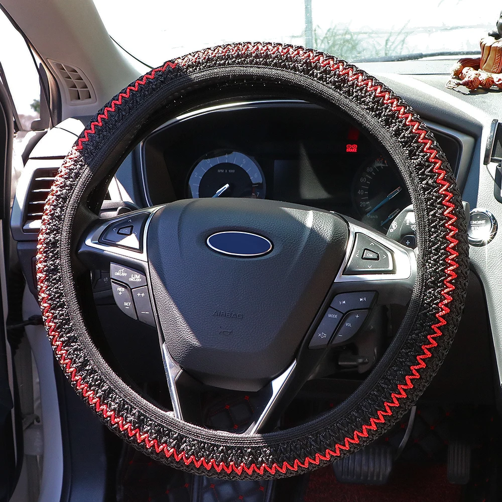 

Universal Car Steering Wheel Cover Ice Silk Summer Helper Elastic Automobile Wheel Cover Protector Car-styling