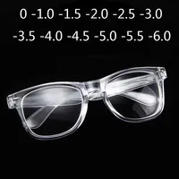 Finished Myopia glasses Transparent White Plastic Frame 2140 Eyewear Diopters 0 -0.5 -1 -1.5 -2 -2.5 -3 -3.5 -4 1