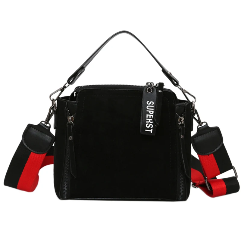 Новая кожаная сумка на плечо женская сумка-тоут сумка-мешок через плечо для женщин женская сумка-мессенджер мини-сумка - Цвет: Black