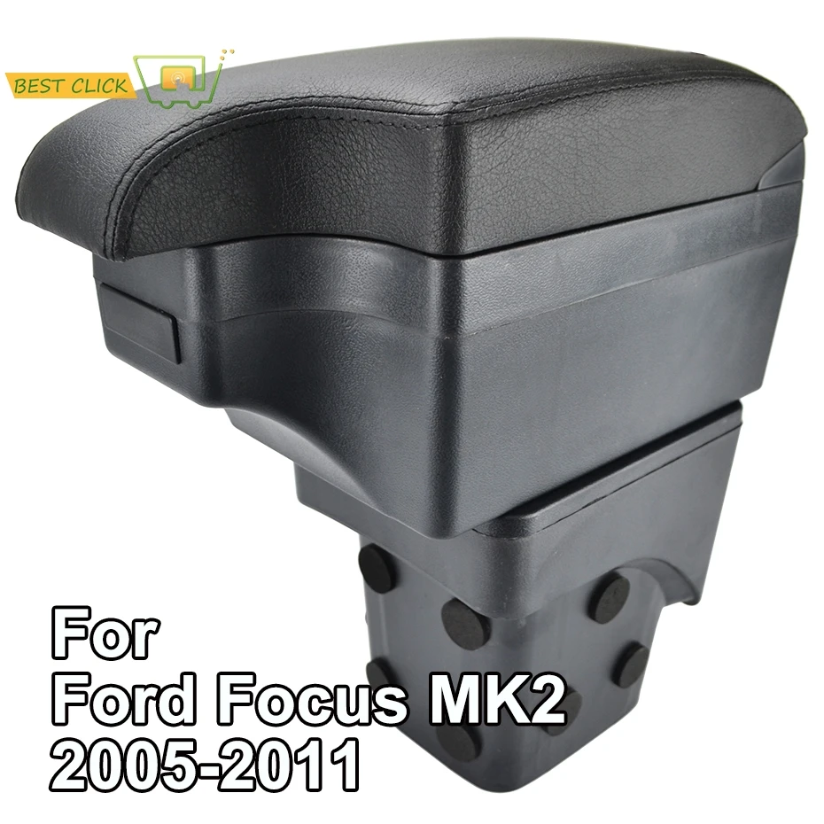 Модификация подлокотника для Ford Focus MK2 2005-2011 центральный содержание черный кожаный 2007 2008 2010