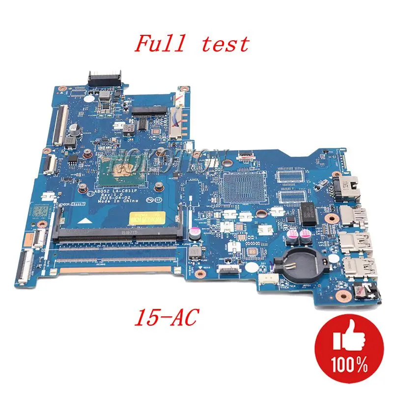 NOKOTION оригинальный 815248-501 815248-001 ABQ52 LA-C811P материнская плата для ноутбука для HP 15-ac SR29H материнская плата Полный Тесты