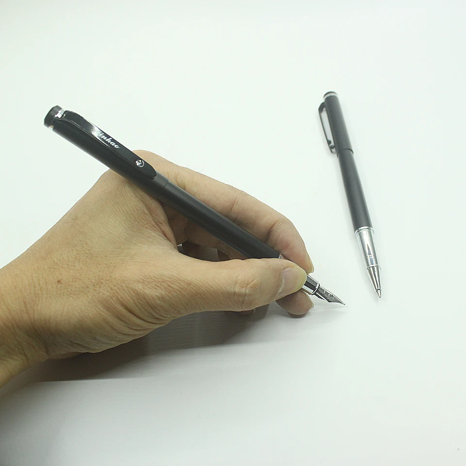 Ручки матовые черные в коробке 0 5 мм для офиса и школы|gift fountain pen|fountain penwriting pen |