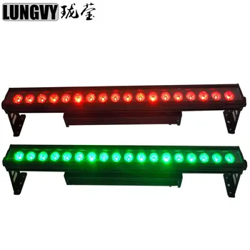 

Free Shipping 2pcs/Lot 18x15w RGBWA 5IN1 Building Wall Led Light Waterproof IP65 Led Wall Washer Light Outdoor DMX512 Led Bar