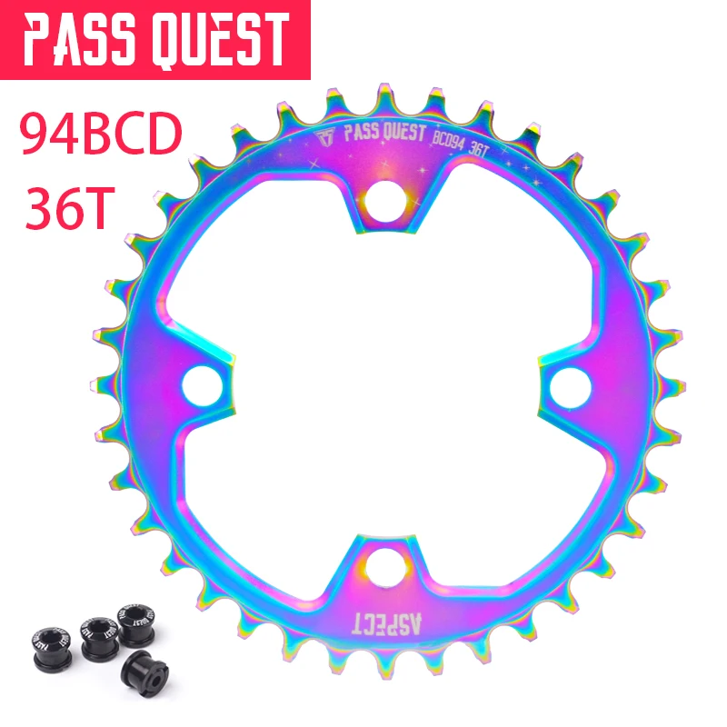 Пройти Quest 94 BCD 32 T 34 36 38 40 MTB горное Велосипедное колесо цепной передачи Titanizing