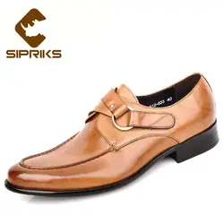 Sipriks/мужские черные туфли из лакированной кожи с застежкой-липучкой; классические мужские туфли-лодочки; нарядное блестящее платье; обувь в