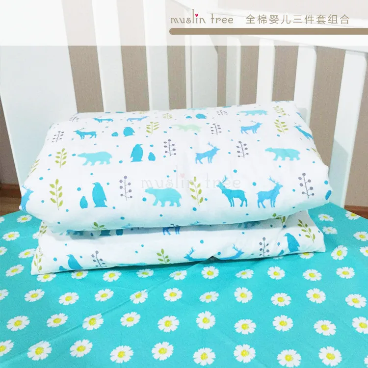 

Children's 1cps/set baby duvet cover 100% cotton Ins include pillowcase plat quilt case Stripes and stars without filling
