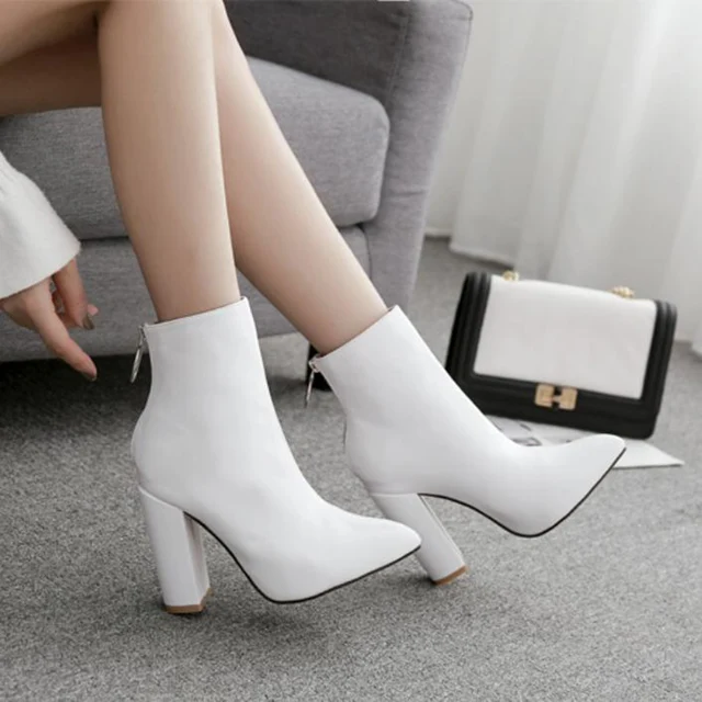 white boots short