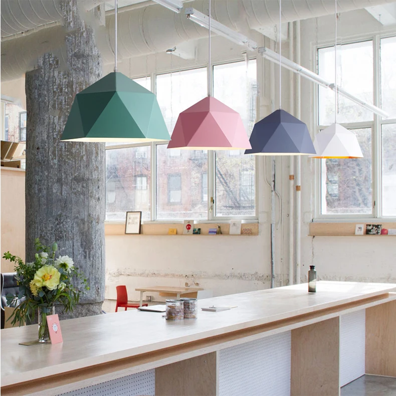 Светодиодный подвесной светильник в современном стиле, промышленный подвесной светильник, цветной подвесной светильник, железный подвесной светильник, лофт, скандинавский светильник для столовой, кухни