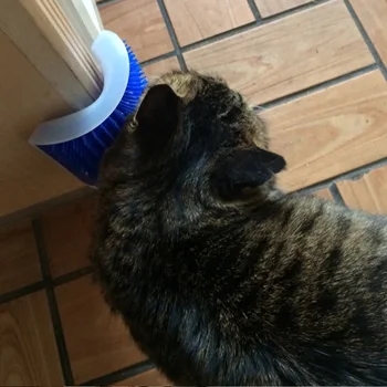 Corner Pet Brush Comb Play Cat Toy Plastic Scratch Bristles Arch Massager Self Grooming Cat