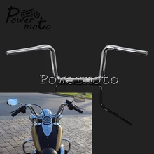 МОТОЦИКЛ хром натяжитель 1" Rise руль 32" Ручка Бар для Triumph Harley Softail Heritage Спрингер кафе гонщик