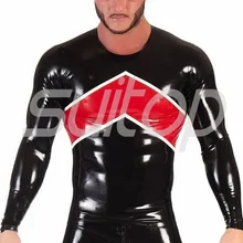 Повседневная футболка из латекса; модные резиновые футболки