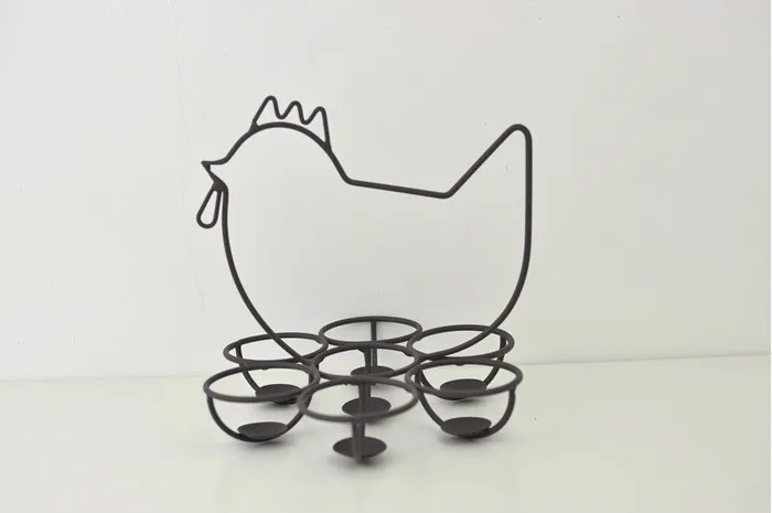 Креативные железные держатели для яиц в форме курицы в античном стиле, имитация железного хранения для кухни, домашнего хранения