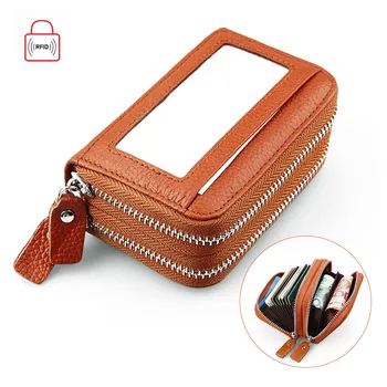

Women RFID Blocking Genuine Leather Wallet Excellent Credit Card Holder Purse Best Sale- Popular