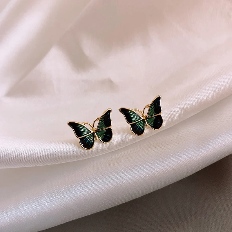 MENGJIQIAO новые корейские элегантные милые серьги-гвоздики с бабочкой для женщин девочек Simple прекрасный Букле д 'ореиль подарки
