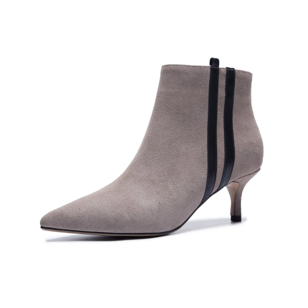 grey stiletto booties
