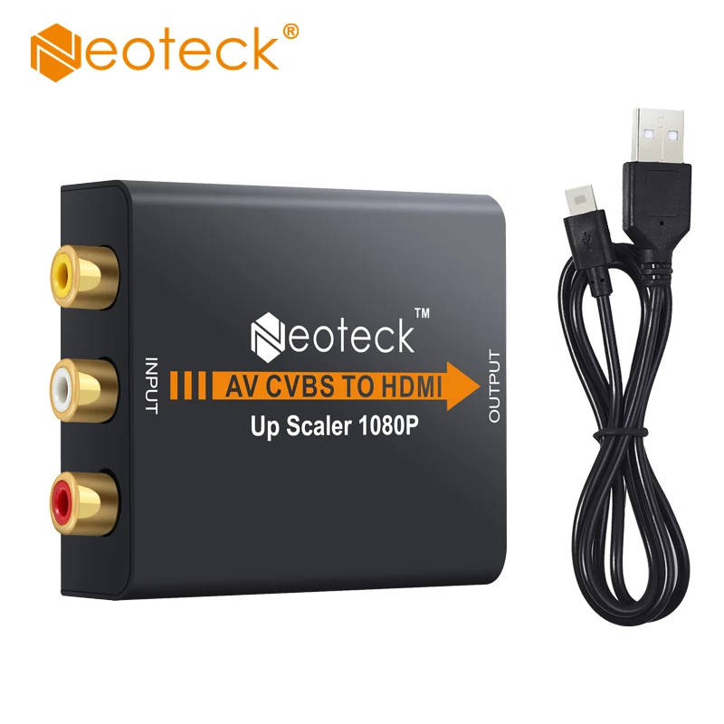 Композитный конвертер Neoteck 1080P 3RCA AV CVBS в HDMI для ТВ ПК PS3 STB Xbox VHS VCR NTSC 720P/1080P адаптер