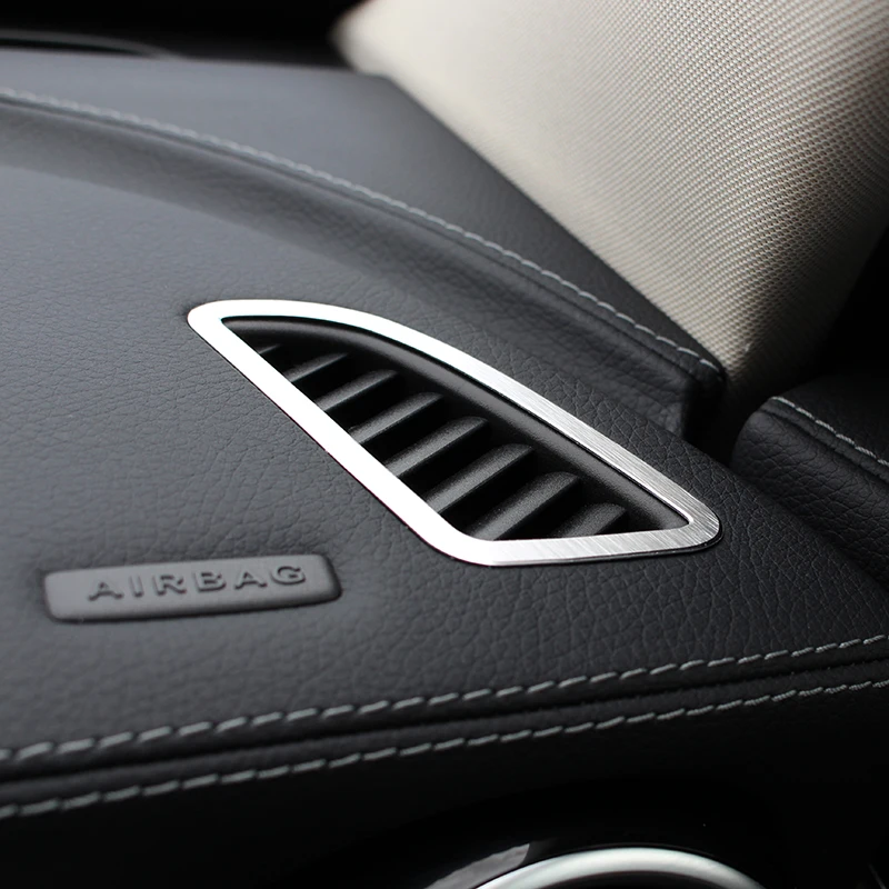 

Alumium Alloy Dashboard Air Outlet Cover Trim For Mercedes Benz C Class W205 C200 GLC260 300 2015 2016 Car Styling