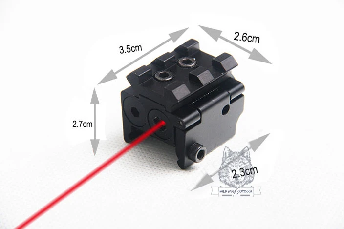 

10pcs/lot Pistol tactical Mini Pistol Red Dot Laser Sight airsoft Guns 1911 M9 Glock 17,19,20,21,22,23,30,31,32 20 mm 3-0012