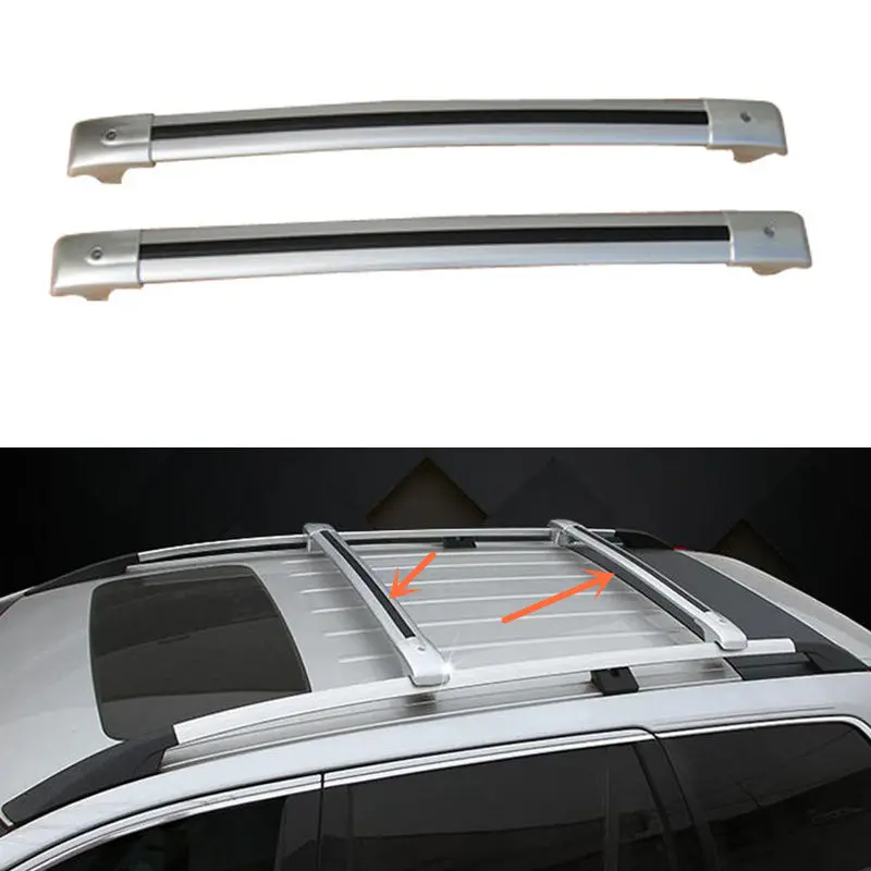 A Pair Aluminum Cross Bar Roof Cargo Luggage Rack For Nissan X TRAIL