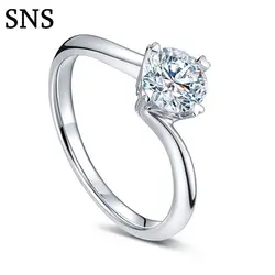 14 К белого золота Природный Настоящий Бриллиант Halo Обручение кольцо 0,3 карат пасьянс кольцо 4-контакт настройки для Для женщин