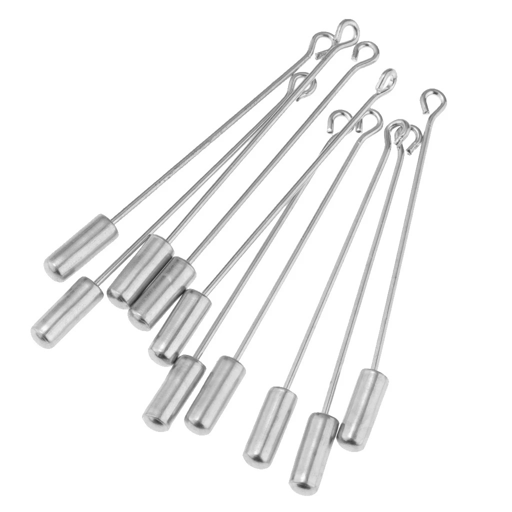 MagiDeal 20pcs Stainless Steel Long Needle Stick DIY Scarf Collar Lapel Pin Findings