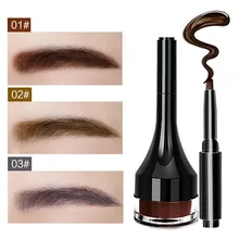 3D натуральный разрывающий макияж водостойкий крем для бровей Гель-карандаш Тушь для бровей коричневый карандаш со щеточкой 3 цвета