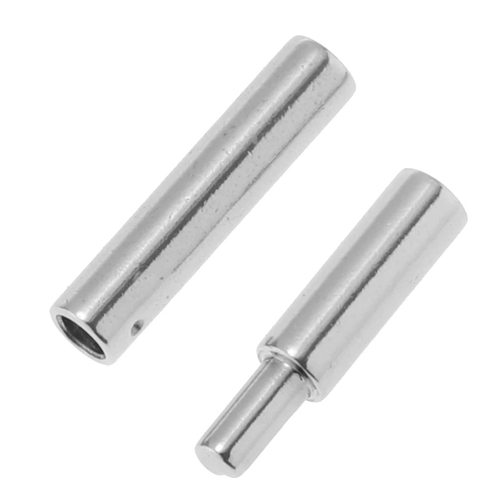Stainless Steel Bayonet Bracelet End Push Clasps Cord Ends for Leather Cord Buckle DIY Jewelry Craft Connectors