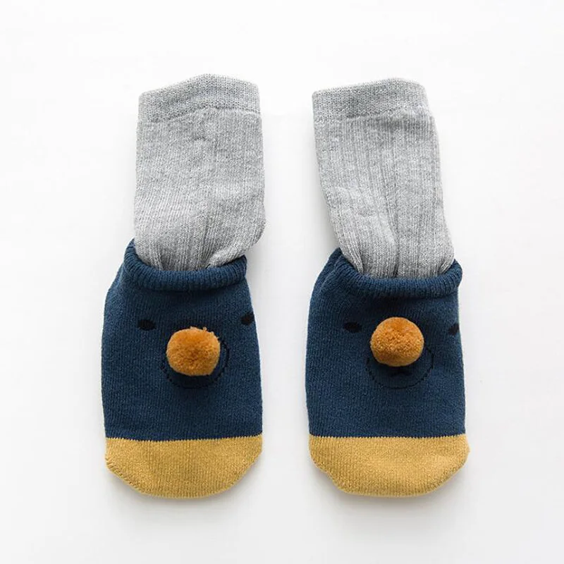 Новинка года; сезон осень-зима; детские носки для малышей из альпаки; плотные теплые Носки с рисунком - Цвет: Navy