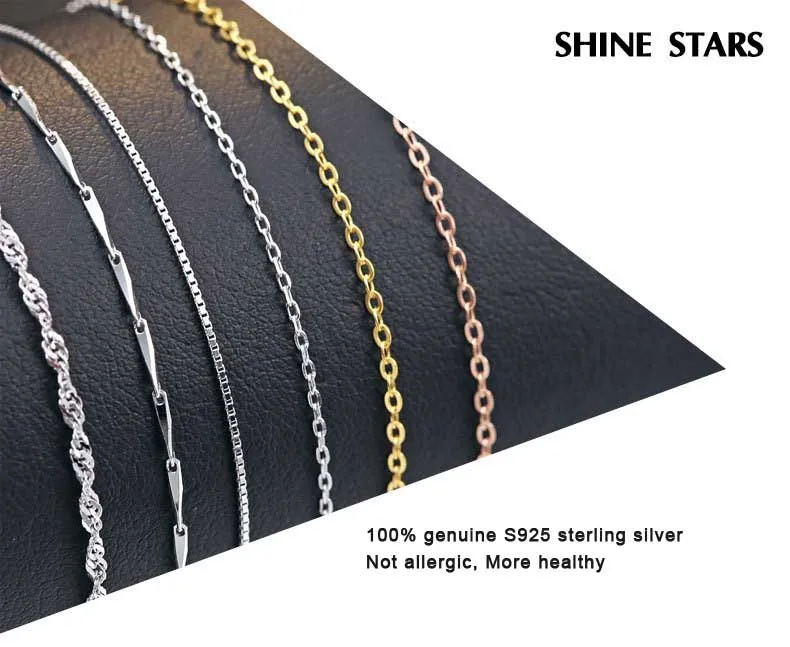 6 silver chain necklace