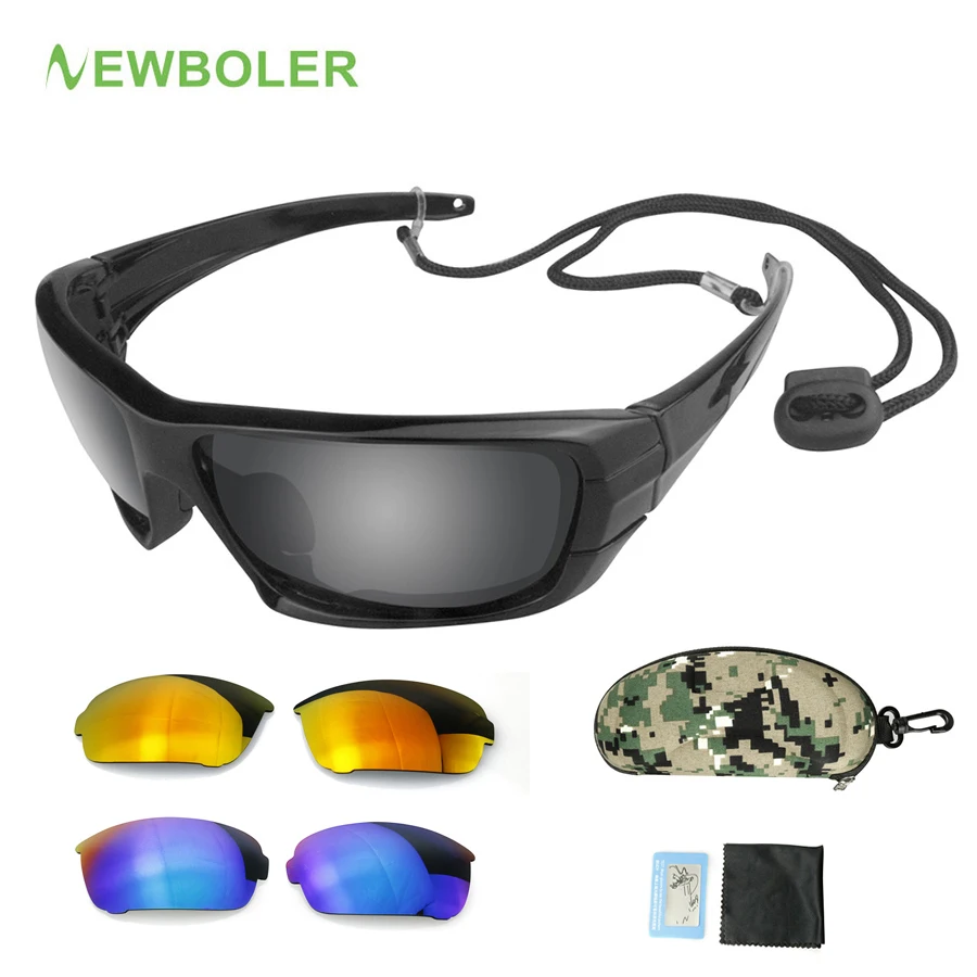 NEWBOLER Polarized Glasses Fishing Eyewear Replaceable Lens Men Sport Glassses Driving Cycling UV400 Sunglasses Gafas de