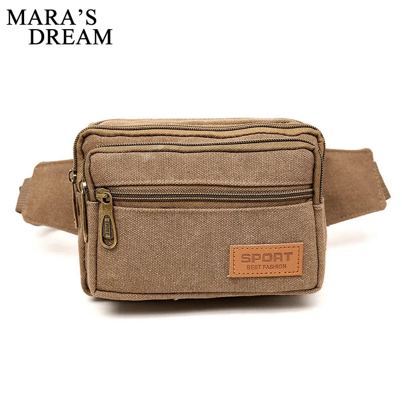 

Mara's Dream High Quality Canvas Men Waist Pack Bags Casual Women Belt Bum Hip Purse Pouch Fanny Bags Travel Mobile Phone Bag