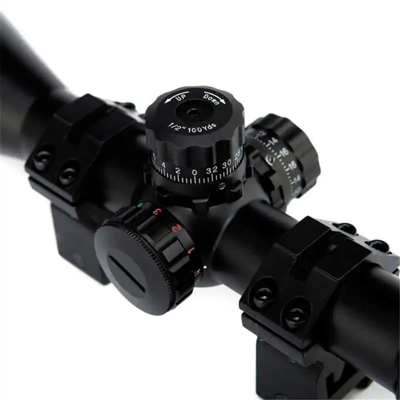 3-12 * 40AOL Охота Riflescope красный зеленый с подсветкой Mil-dot Сетка Блокировка Тактический оптические прицелы для охотничьей винтовки